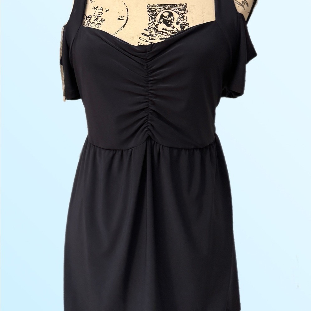 Torrid Black peplum Cold Shoulder Top